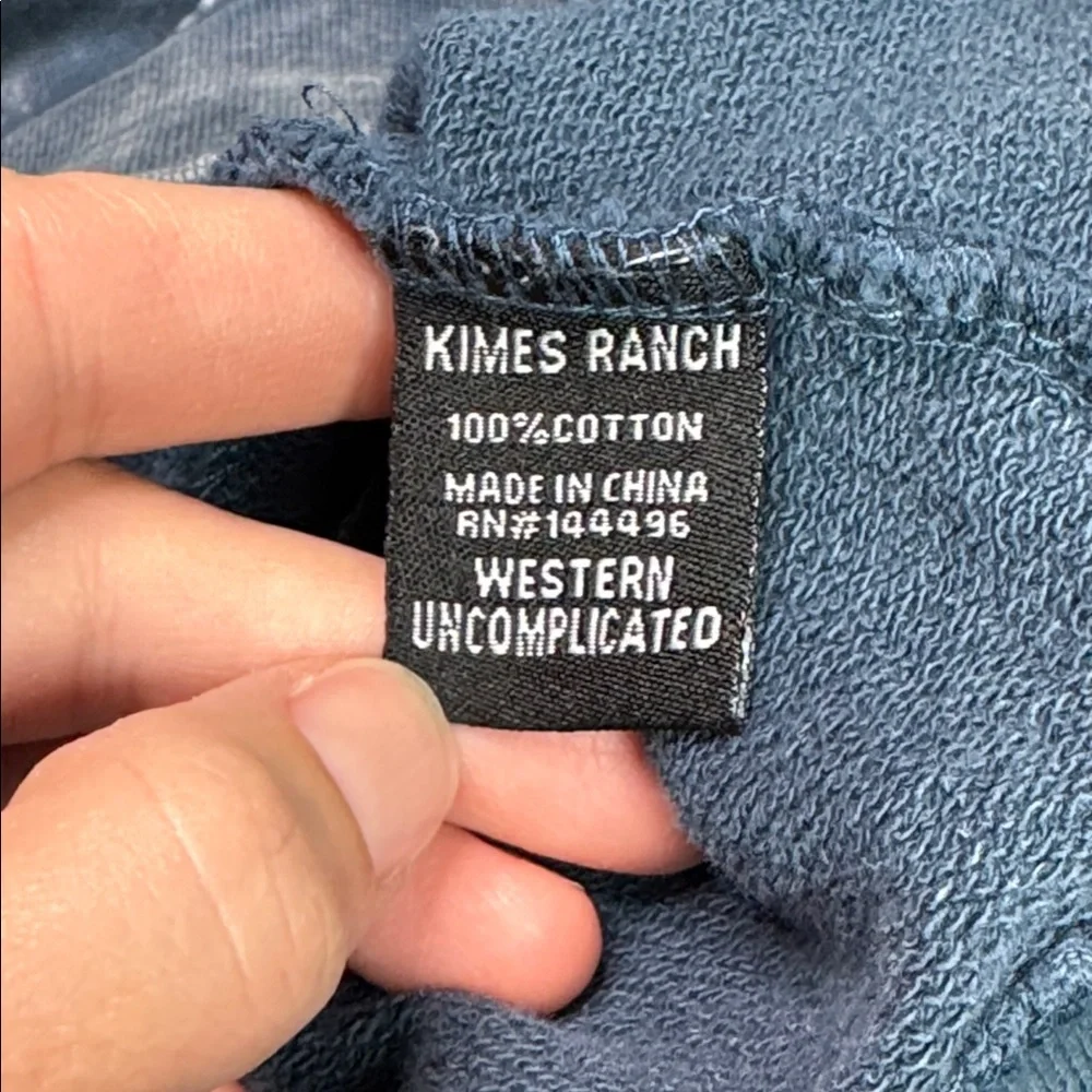 Kimes Ranch Blue Yoakam Quarter Zip Pullover Sweatshirt Large